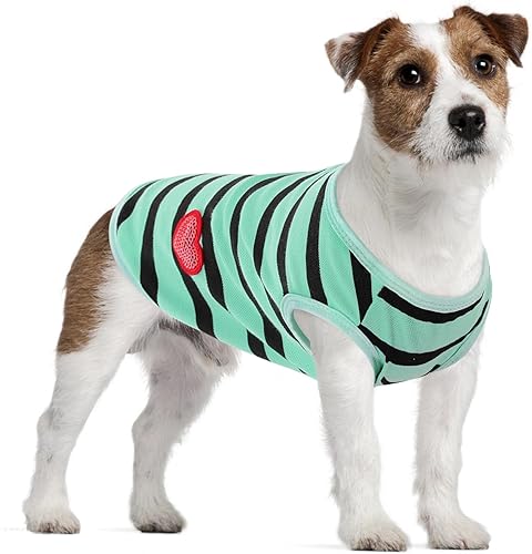 Miniatura 31 de Camiseta a rayas para perros y gatos, chaleco de algodón para primavera, verano, para mascotas, adecuada para mascotas pequeñas y medianas