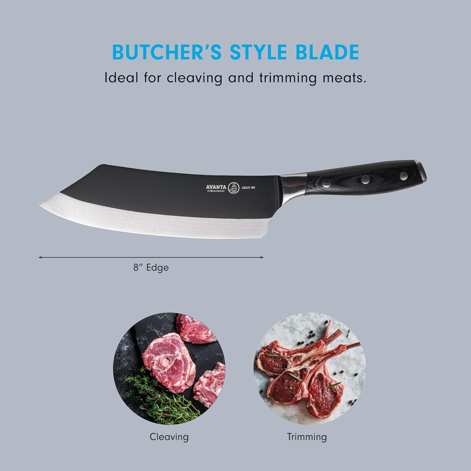 Messermeister Avanta Forged 8” Kendrick BBQ Knife - German X50 Stainless Steel - Rust Resistant & Easy to Maintain