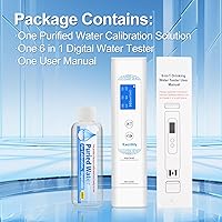 Vista 9 de Medidor digital de agua 6 en 1 para agua potable, grado de laboratorio TOC/COD/EC/UV275/TEMP/TDS Medidor digital de agua y solución de calibración