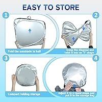 Vista 6 de Parasol de parabrisas de ajuste personalizado para Nissan Titan 2017-2024, bloquea los rayos UV y el calor, parasol de ventana delantera, fácil