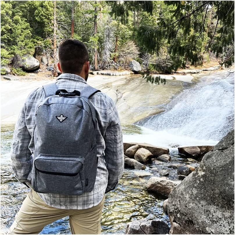 Legend Travel Laptop Back Pack with Anti Theft Combination Lock Weather Resistant Lightweight Book Bag Backpack (Gray)