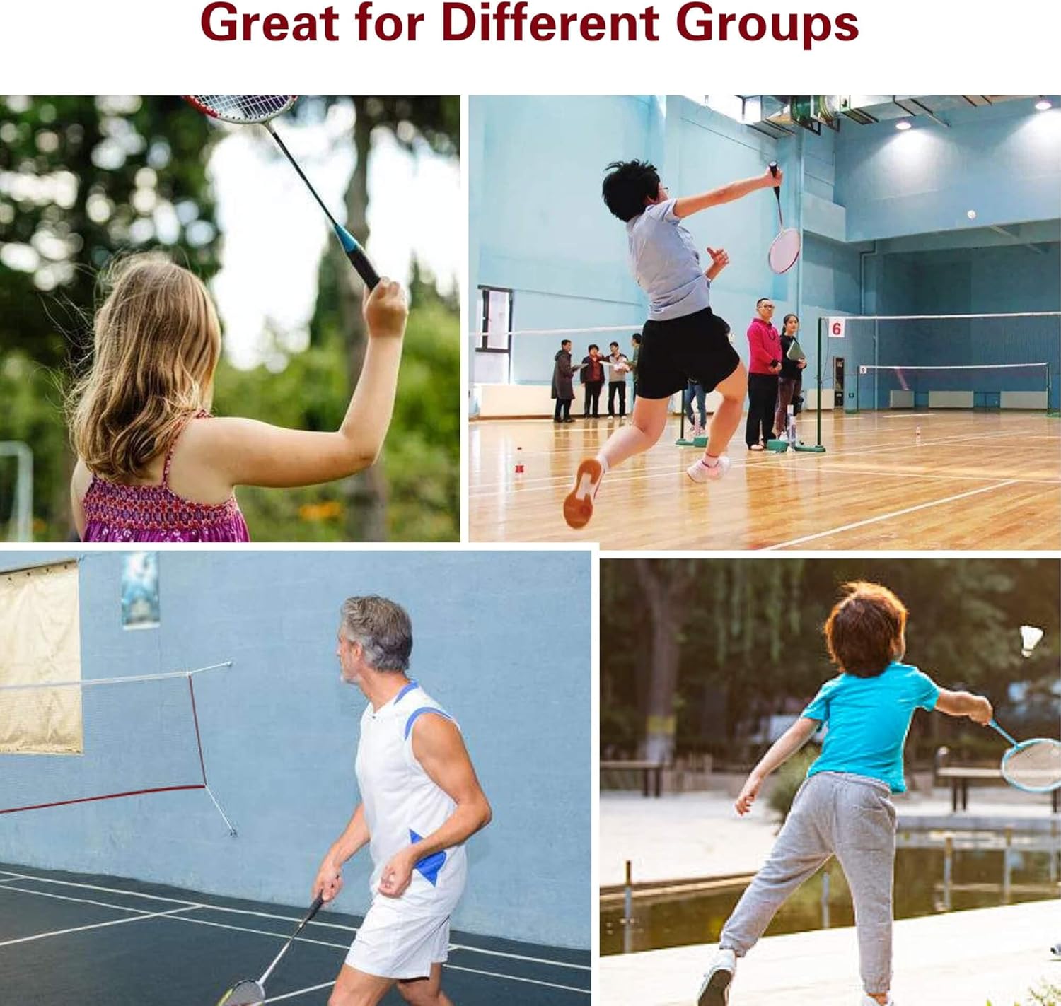 Sanung Portable Badminton Net, Standard Size Indoor Outdoor Polyester Badminton Net Replacement for Backyard Beach Garden, All Weather-Proof and Wear-Resistant, 20FT x 2.5FT