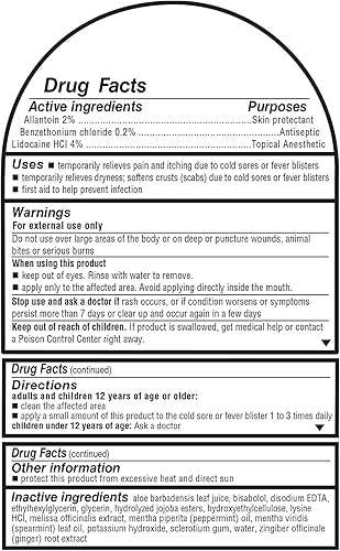 Vista 2 de Herpecin-L Tratamiento de alivio del dolor para herpes labial y ampollas de fiebre, con lidocaína, adormece el dolor y la picazón, protege contra