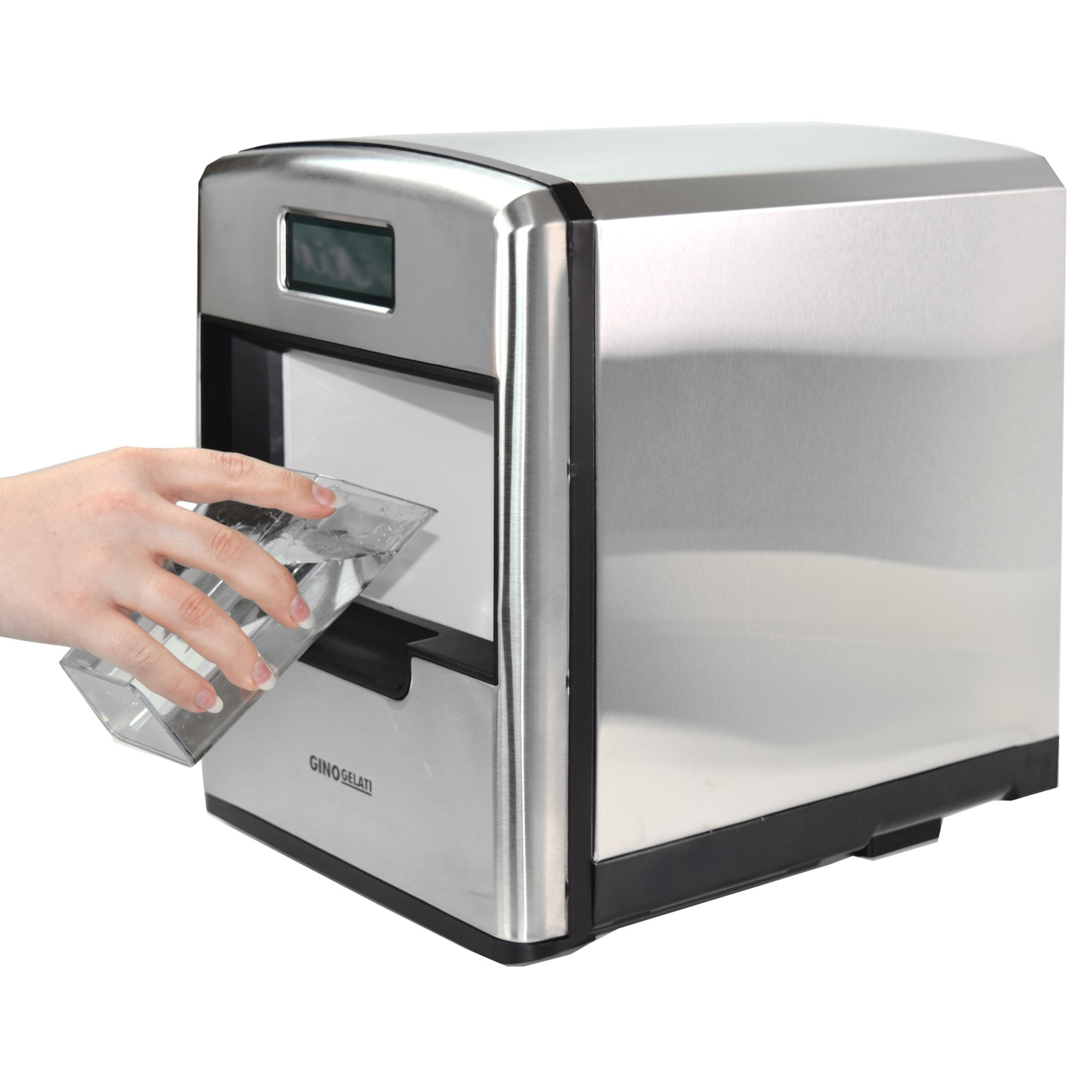Gino Gelati GG-175W de Luxe Digitaler Edelstahl Eiswürfelbereiter Eiswürfelmaschine Icemaker