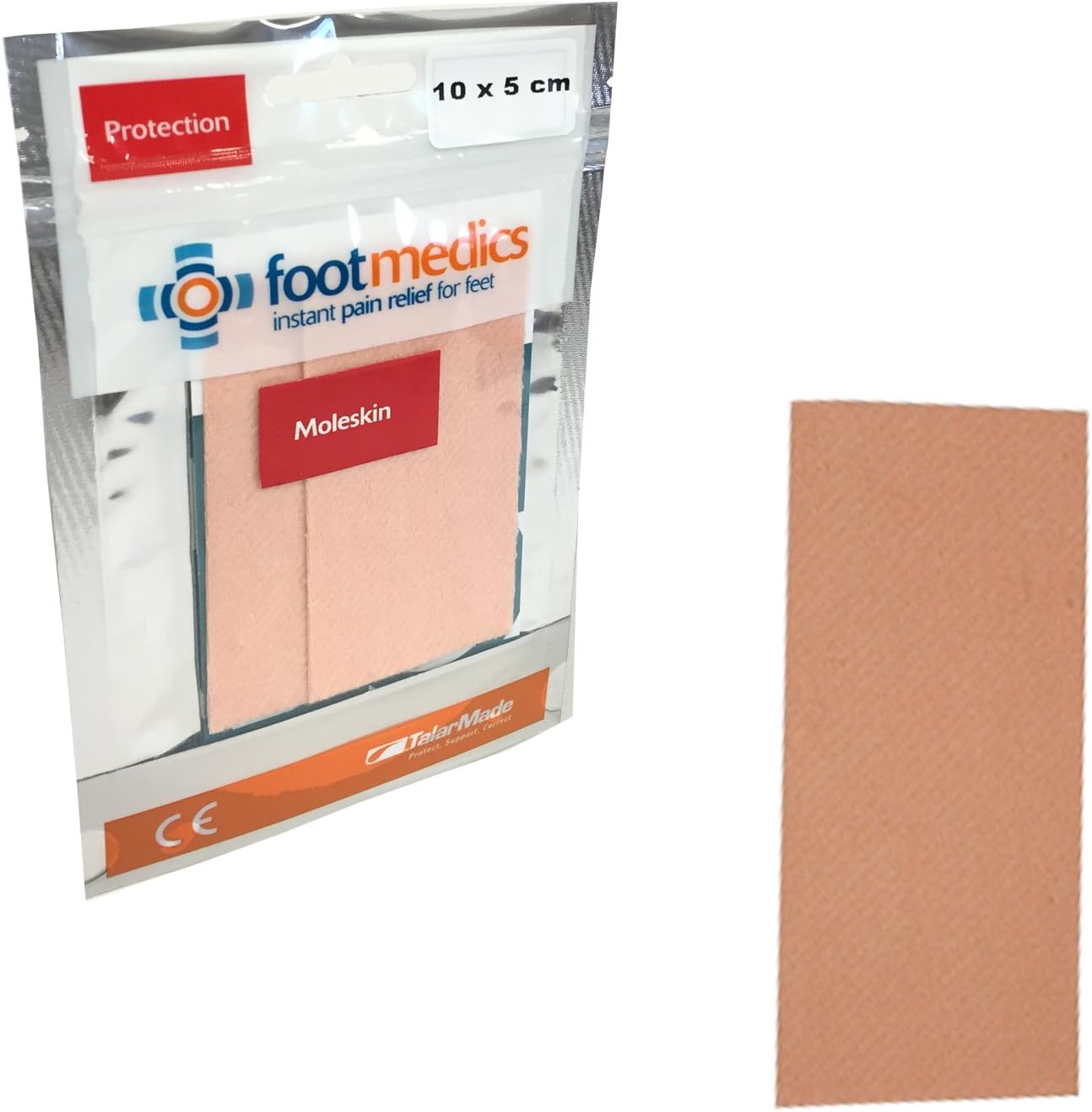 Footmedics TALARMADE PREVENTS SHOE RUBBING BUNION CORN PROTECTION THIN ADHESIVE MOLE SKIN 2 10CM X 5CM PADS