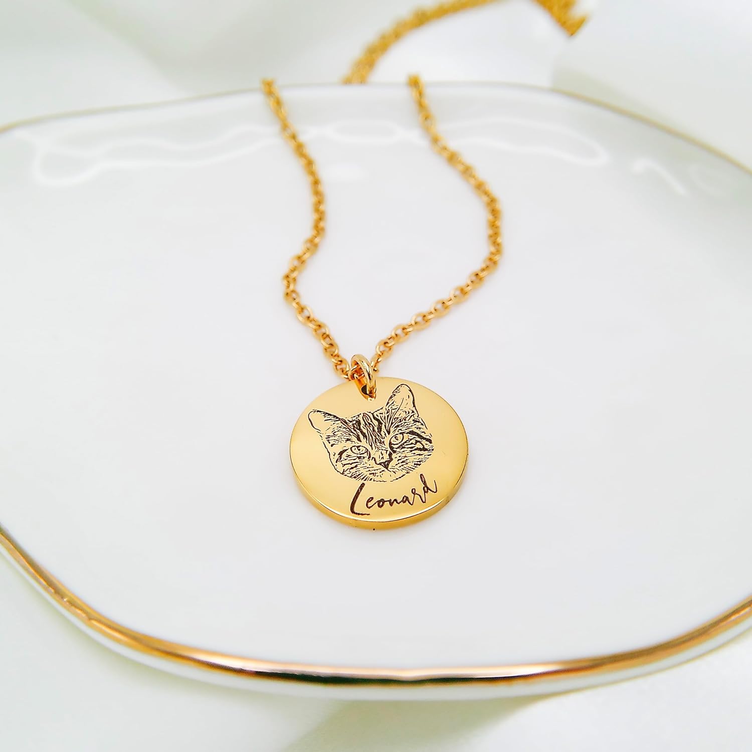 Avy and Tay Picture Necklace Personalized Photo Dog Memorial Gifts For Loss Of Dog Passing Away Gifts Custom Name Necklace Personalized Cat Memorial Gifts For Loss Of Cat Necklace