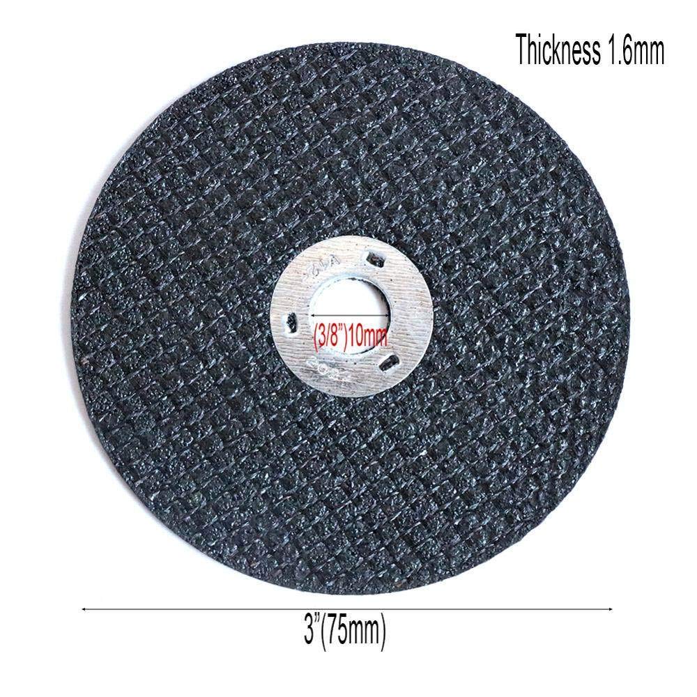 75mm 3 '' Dischi da taglio in resina pollici Dischi da taglio per metallo Acciaio inossidabile Abrasivo Mola per fresatura Fresa 1,6 mm di spessore, 25 pezzi