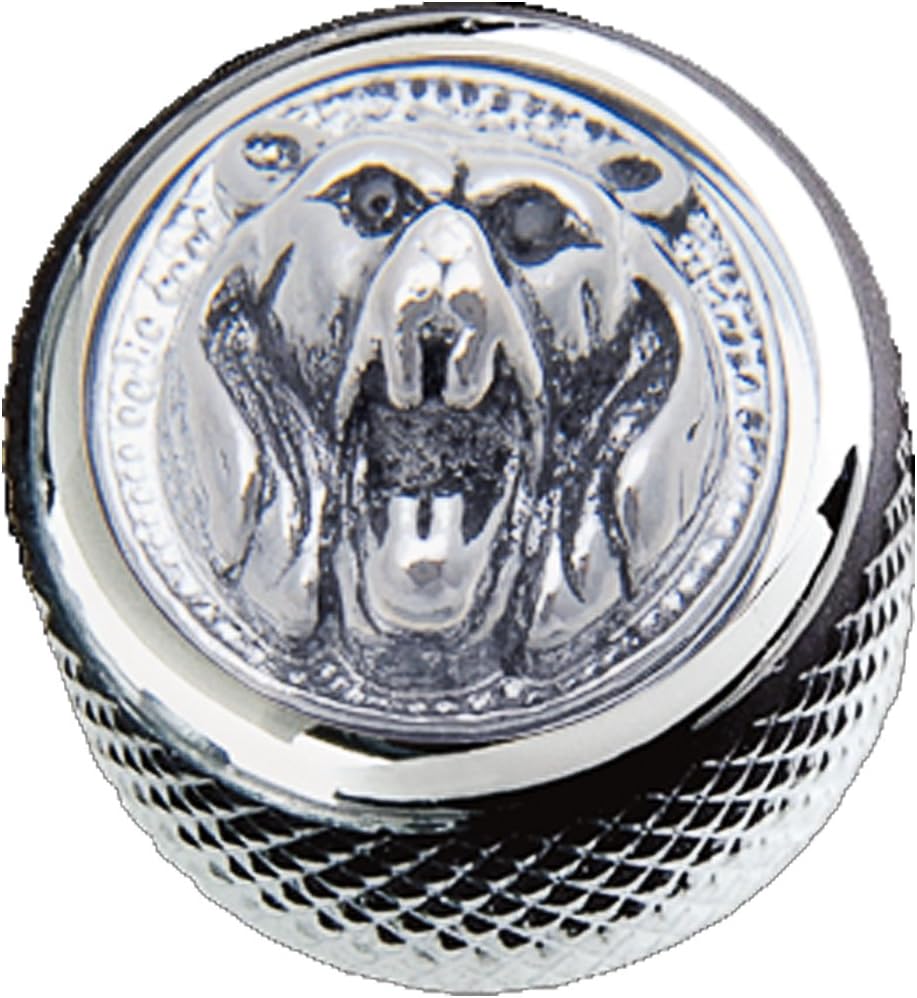 Dome Guitar Knob - LION ON CHROME, KCD-0122