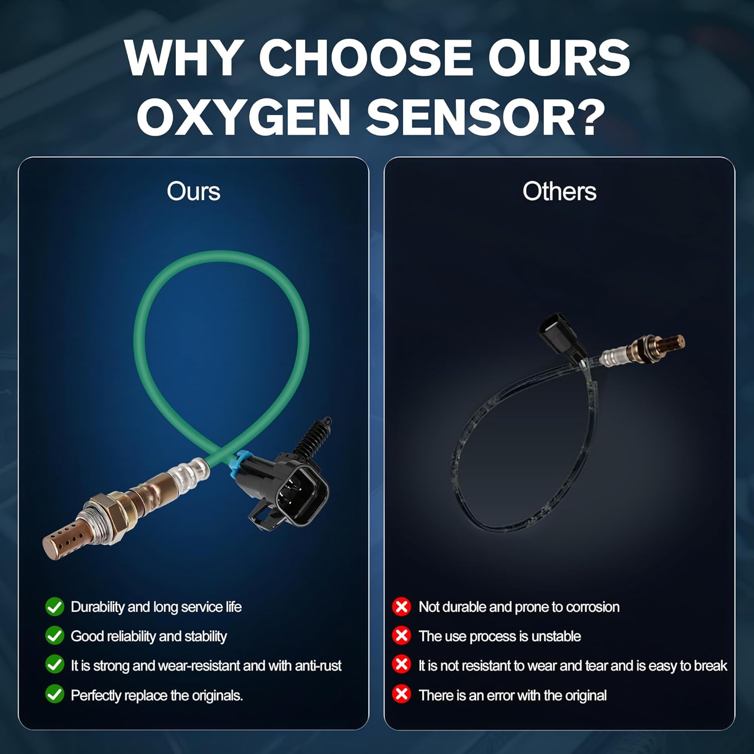 2PCS Oxygen Sensor Upstream and Downstream Compatible with Chevrolet Equinox 2.4L 2010-2014,for GMC Terrain 2010-2014,for Pontiac Solstice G6 2008-2010, Replace# OE 234-4242 234-4251