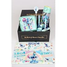 DEKOMUS  LE  ZEL KUTULU GIFT BOX L SANSLI STITCH MATARA,BESLENME KABI VE KIRTAS YE SET