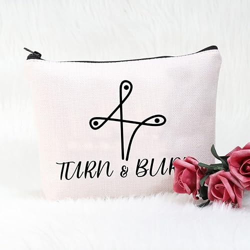 Miniatura 2 de POFULL Barrel Racer Rodeo Gift Turn And Burn Barrel Racing Bolsa de cosméticos Rodeo Cowgirl Regalo, Bolsa Turn And Burn