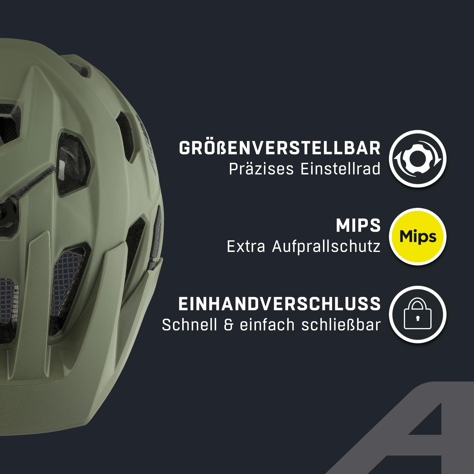 ALPINA PLOSE MIPS Helm 2024 Olive Matt