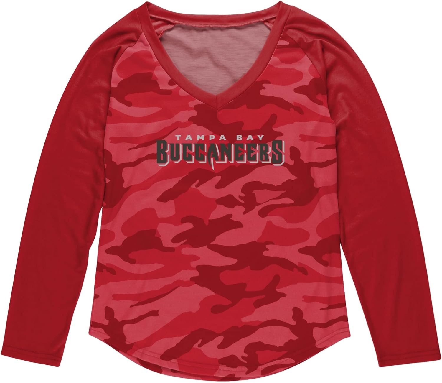 FOCO NFL Womens NFL Team Logo Ladies Fashion Raglan Top Shirt - Image 3