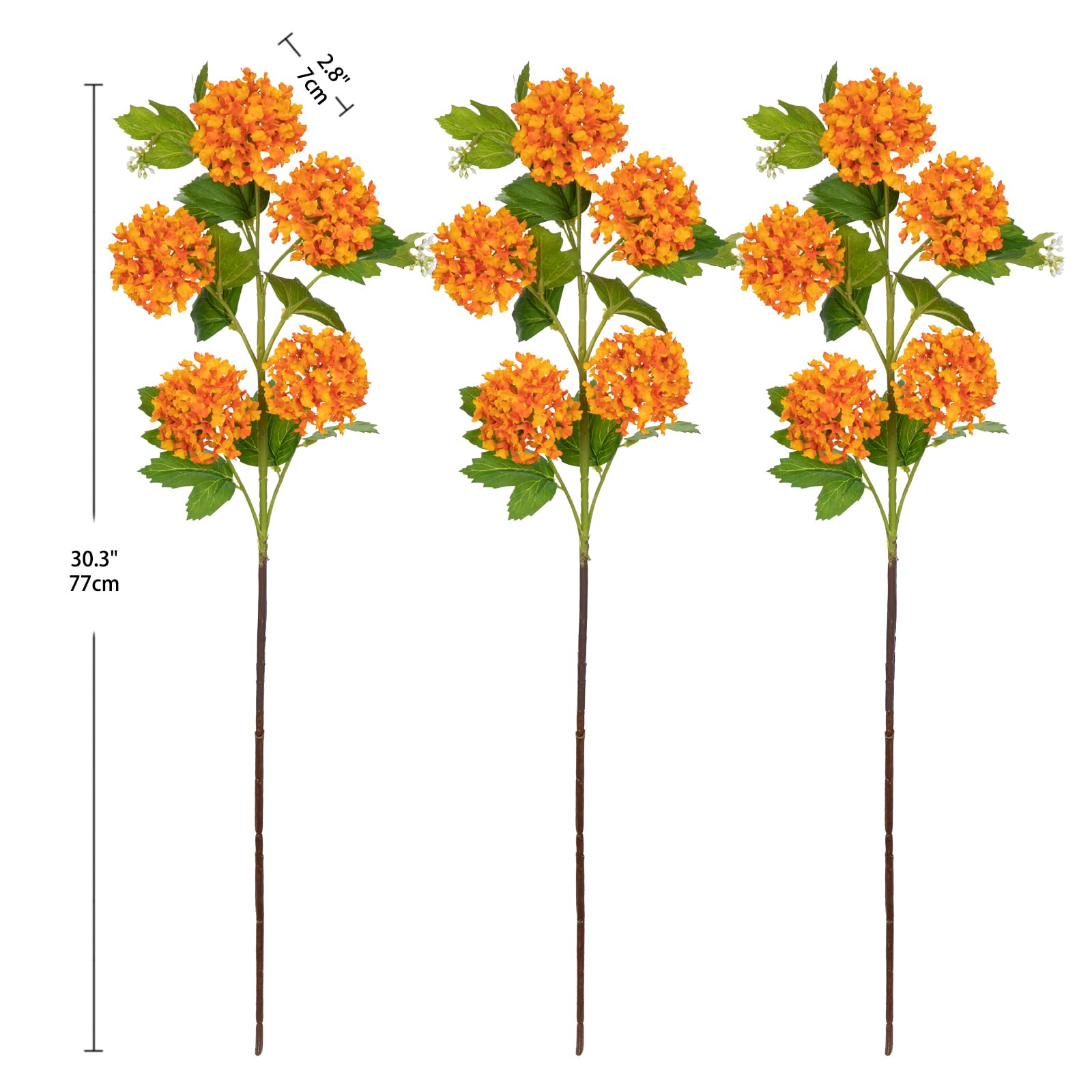 Oairse Ortensia Artificiale Blu 94 Cm - Ramo Con 5 Fiori In Seta - Finto Fiore Per Centrotavola E Decorazione Casa Matrimonio - 6