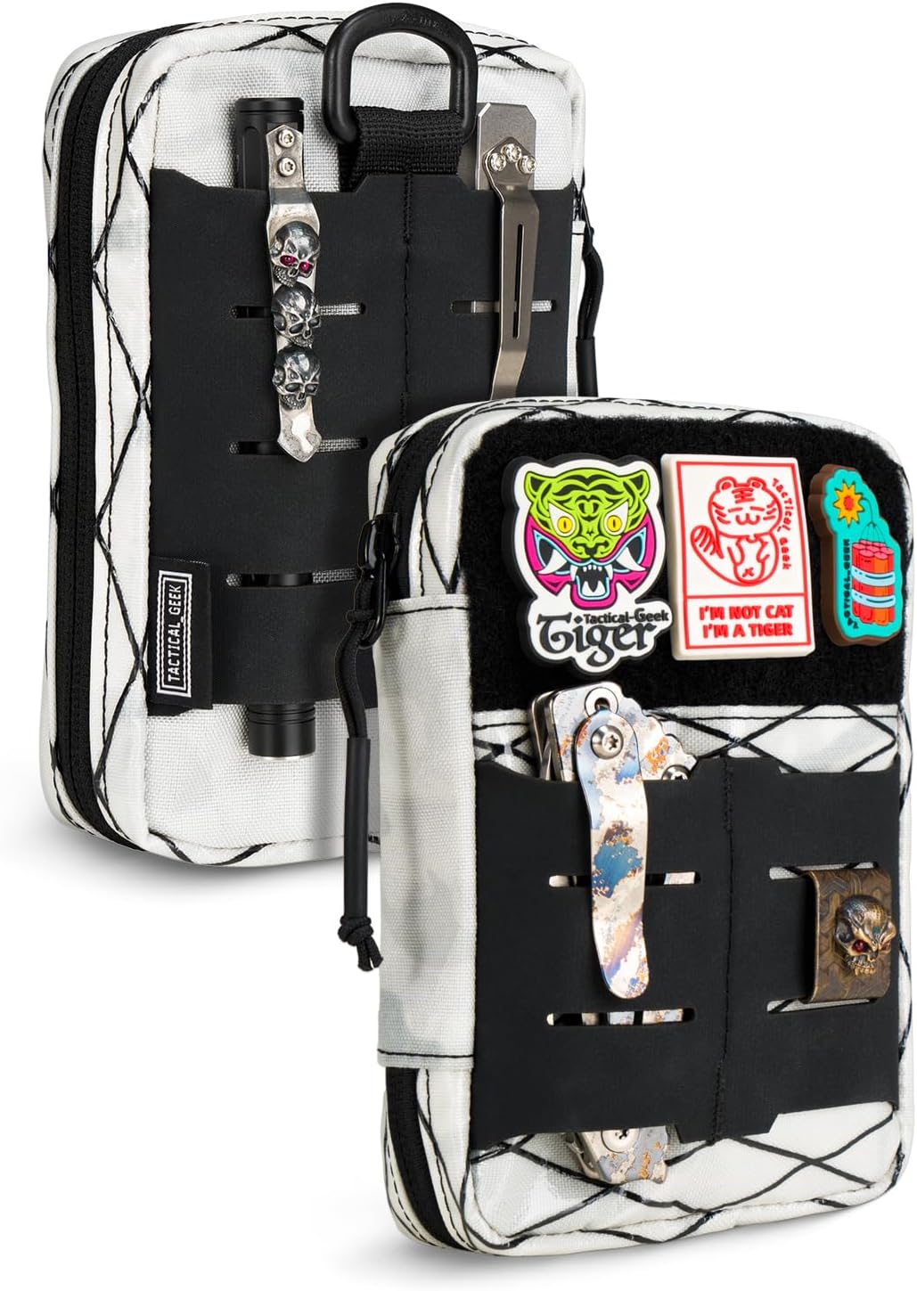 TACTICAL GEEK EDC コンパクトウエストポケットポーチ、多目的MOLLEEDCポーチガジェットオーガナイザー