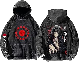 Japanese Anime uchiha itachi sakura sasuke kakashi madara obito washed acid hoodie 76