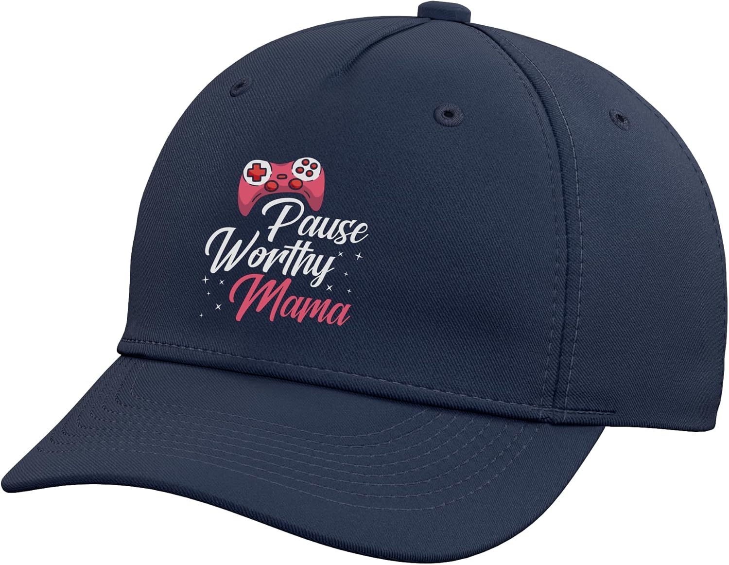Pause Worthy Mama Game Lover Video Game Player Gamer Mom Adjustable Baseball Hat