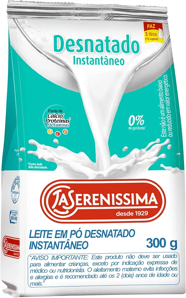 Leite em Pó Desnatado Instantaneo 300 g