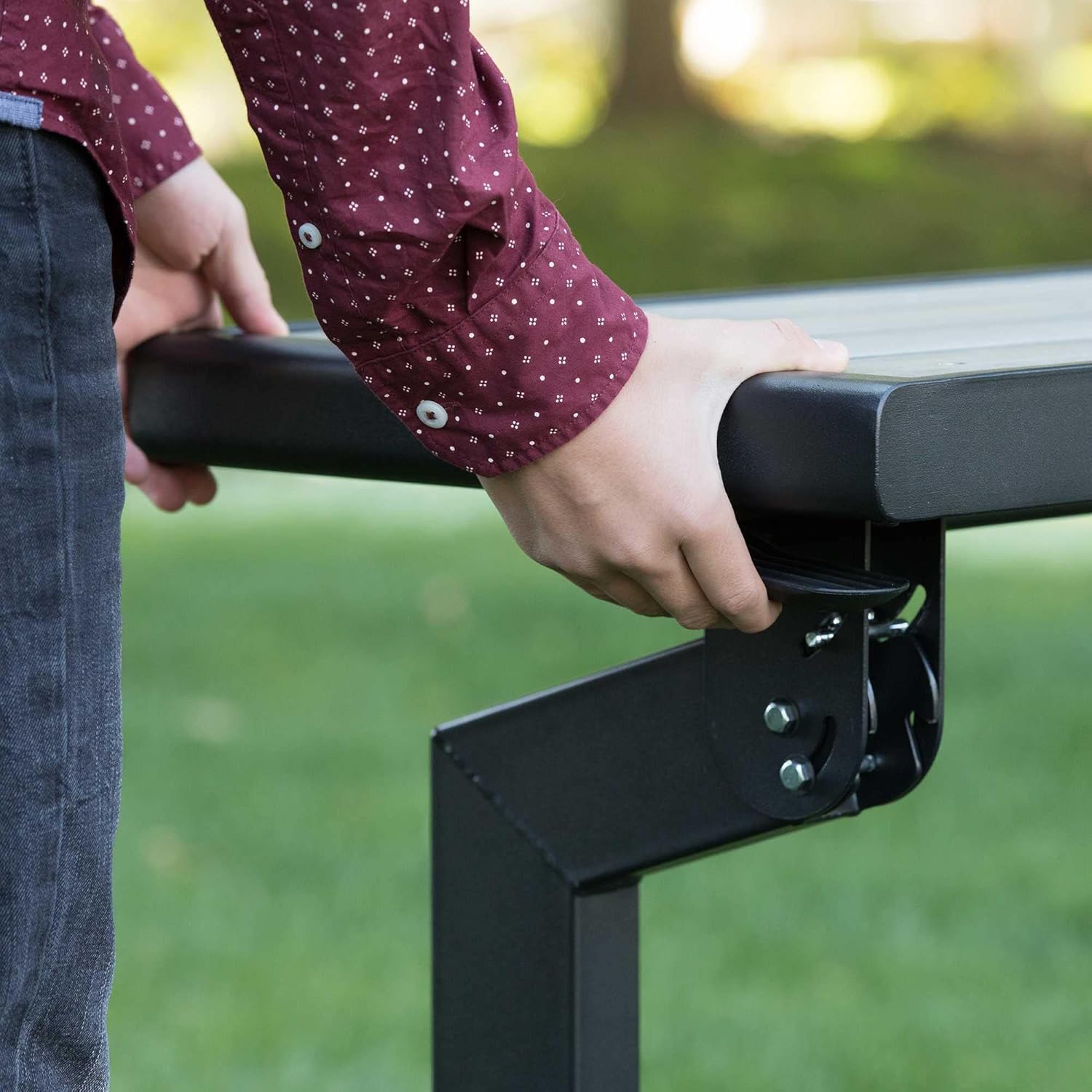 Lifetime 60253 Outdoor Convertible Bench, 55 Inch, Harbor Gray : Patio, Lawn & Garden