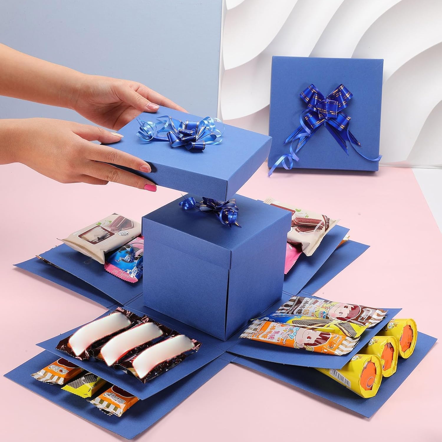 Mystery Boxes Explosion Gift Box 5-Layer Snack Explosion Box DIY Black ...