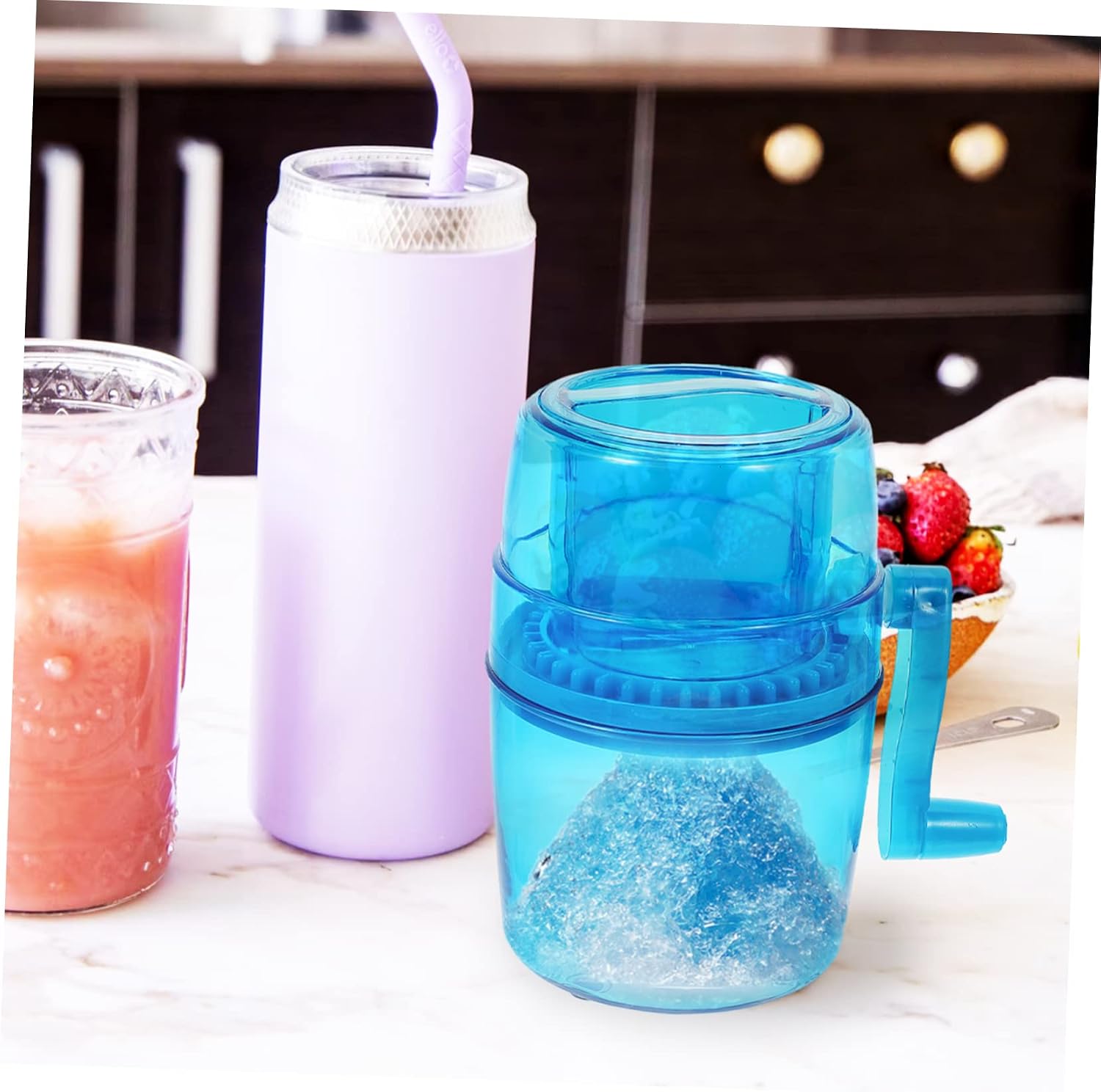 Manual Ice Crusher Portable Hand Crank Ice Maker for Home Use Easy to Clean and Store for Slushies and Summer Treats Housewarming Gift