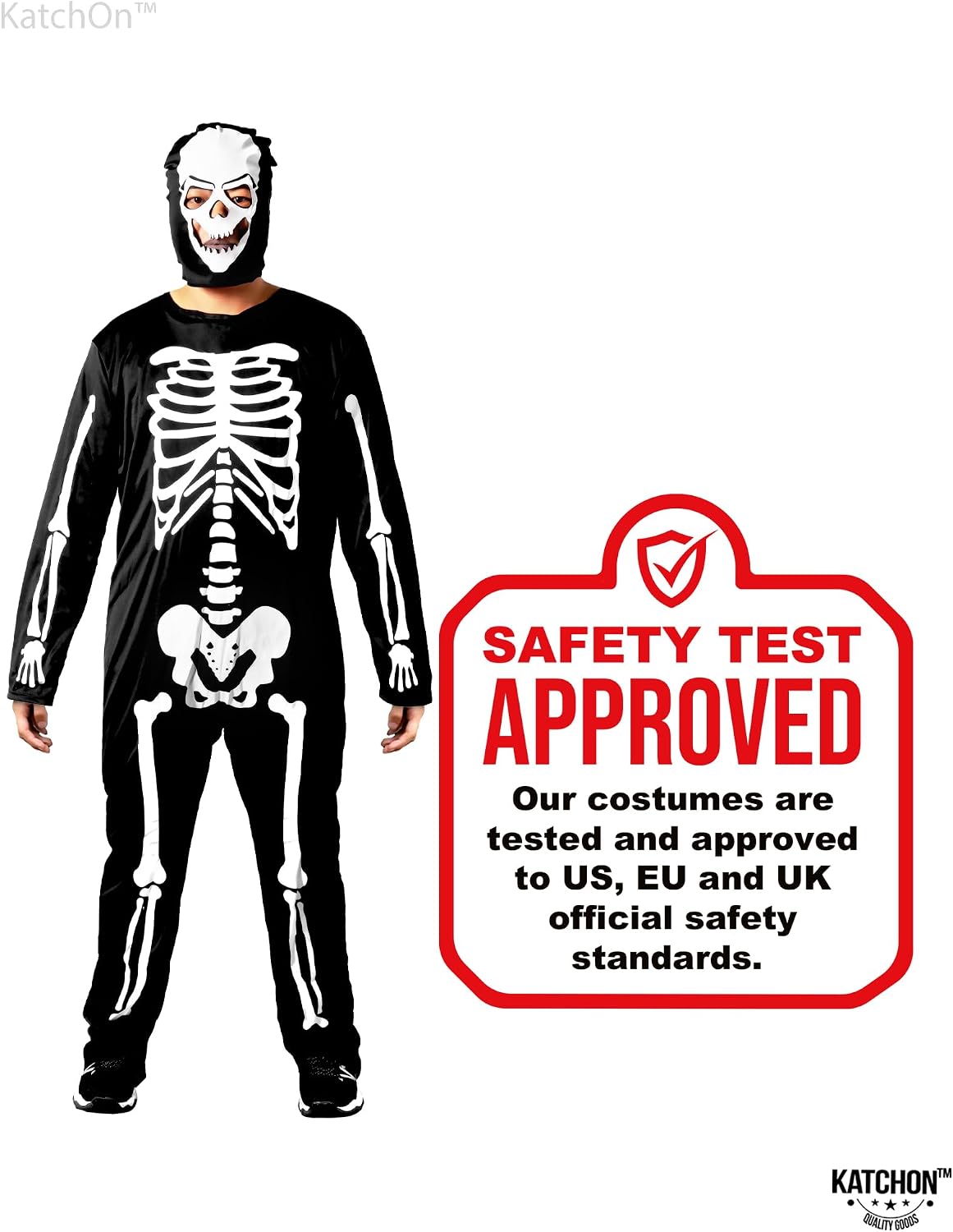 KatchOn, Halloween Mens Skeleton Costume - XtraLarge, Halloween Costumes with Mask | Halloween Jumpsuits for Men