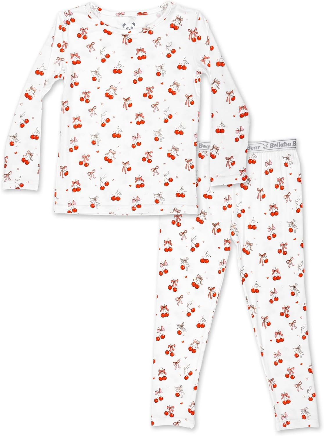 Bellabu Bear Two-Piece Pajama Set for Boys & Girls, Matching Family Pajamas, Rayon from Bamboo