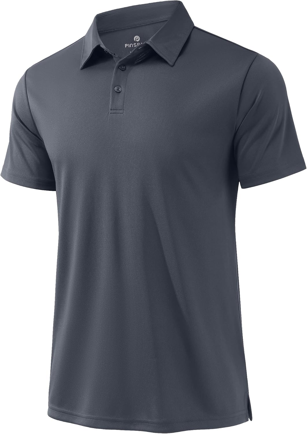 PINSPARK Mens Golf Shirt 3 Buttons Quick Dry Polo Shirts for Men Short Sleeve Casual Stylish Collared Polo Shirts