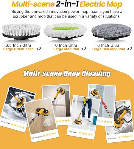 Miniatura 4 de Qimedo Almohadillas de repuesto para mopa eléctrica M1, almohadilla de repuesto para mopa eléctrica eléctrica, almohadilla de repuesto inalámbrica