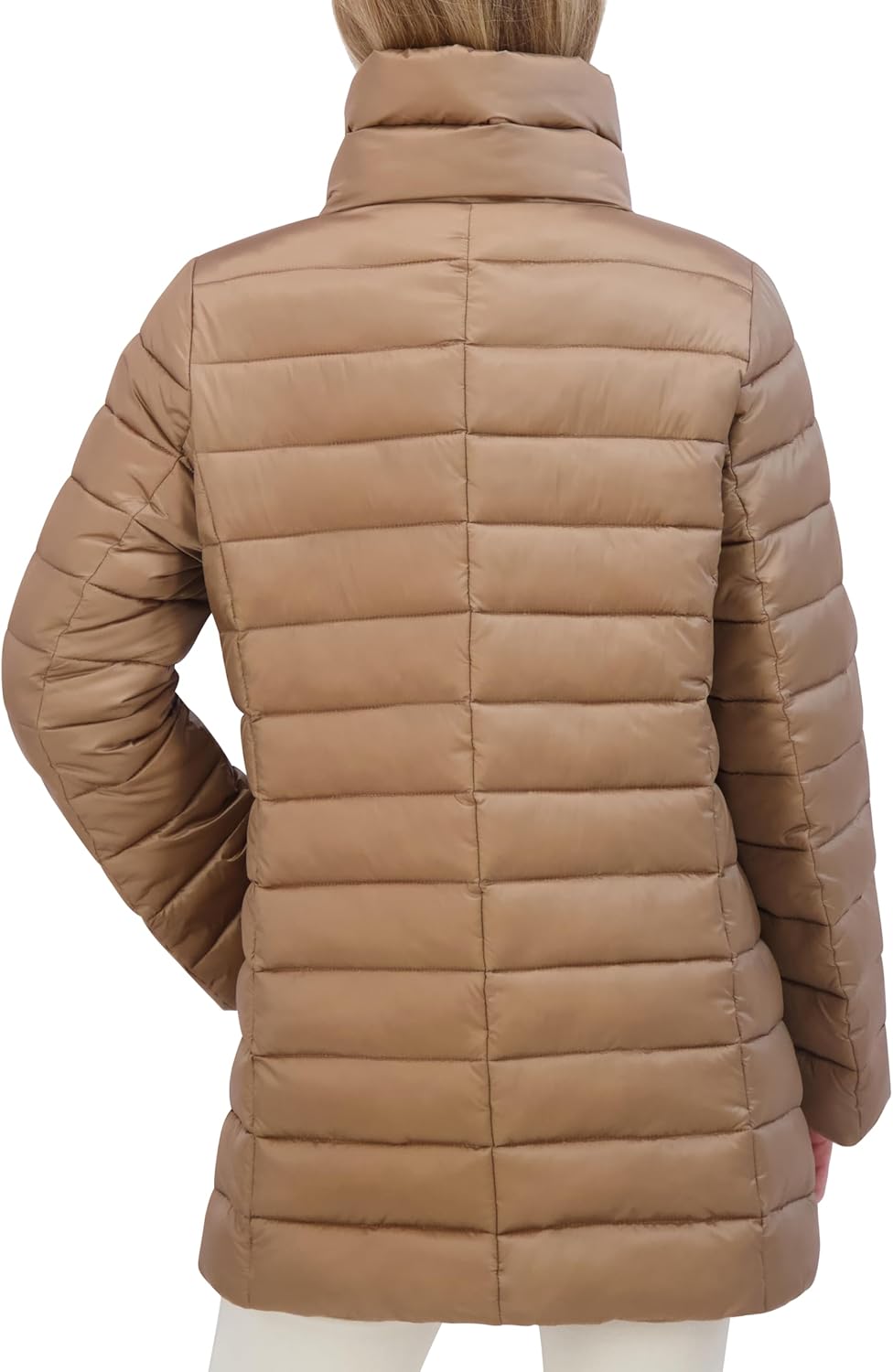 TAHARI Women's Melody Mid-length Quilted Puffer Coat, Winter Quilted Jacket