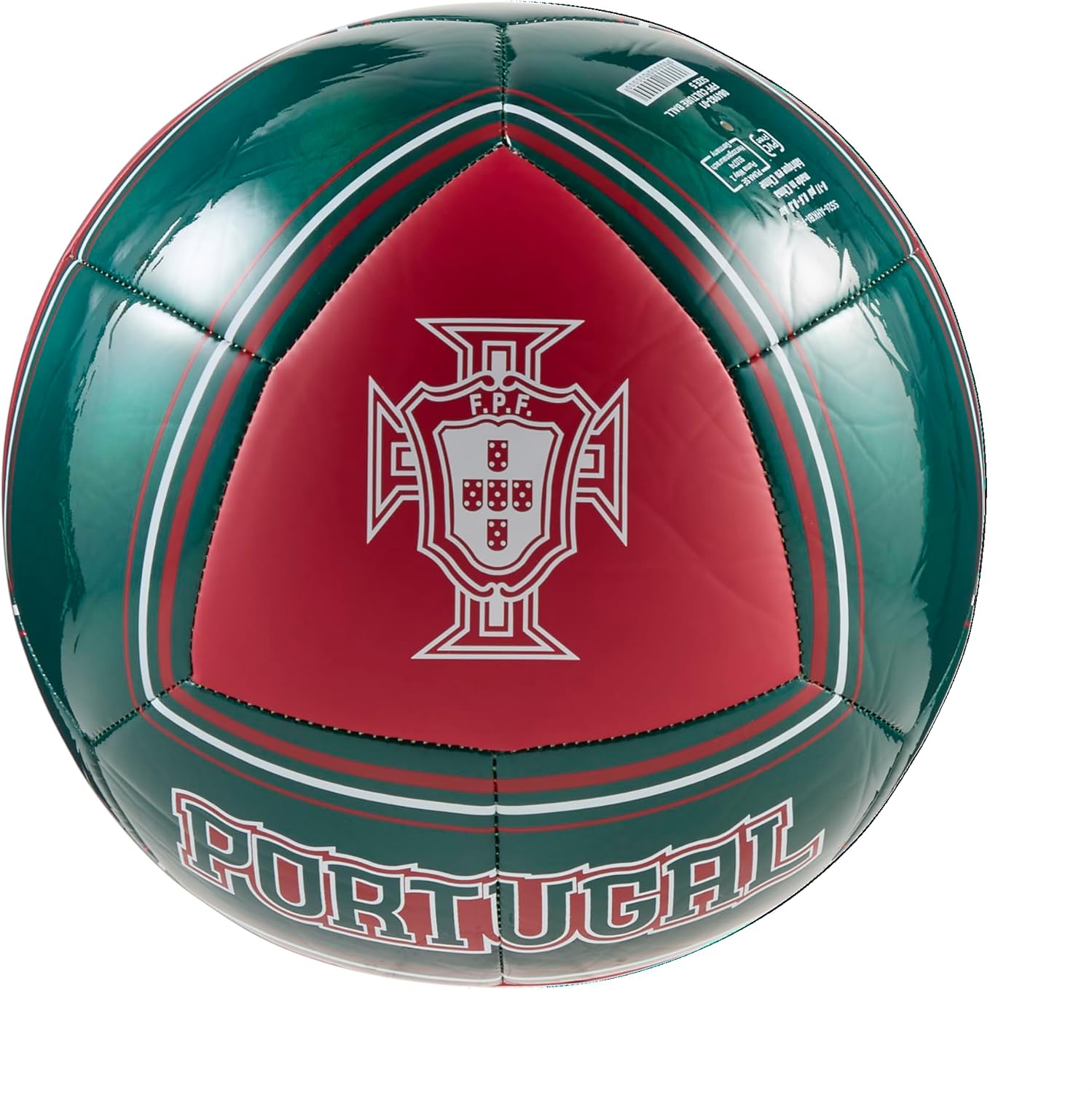 PUMA Unisex FA Portugal Soccer Ball, Club Red-Green Lagoon SS26, 5 Fpf Culture Ball