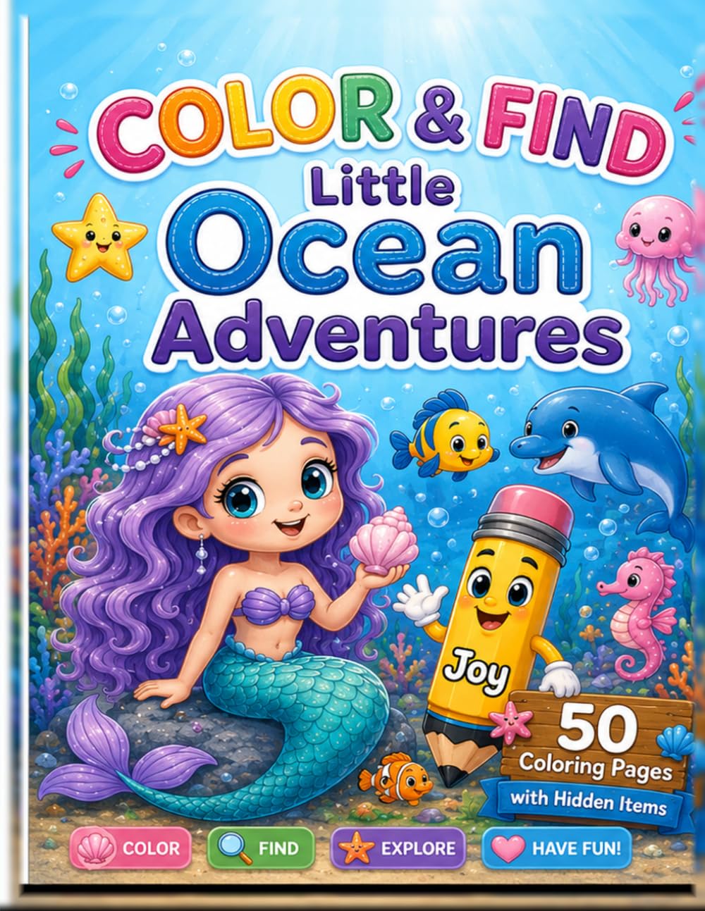 Little Ocean Adventures: 50+ Fun Color & Find Activities