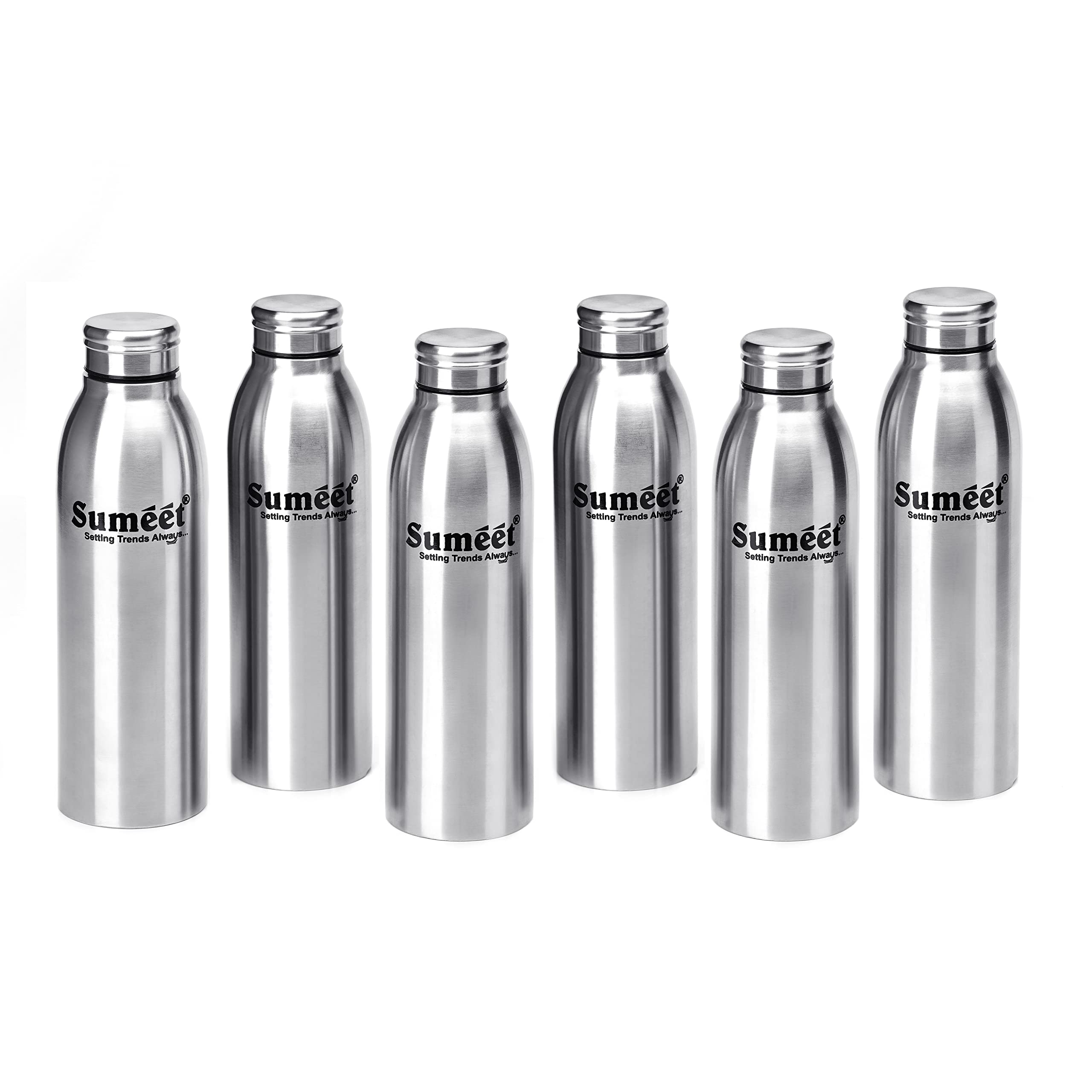 Sumeet Sleek Stainless Steel Leak-Proof Water Bottle/Fridge Bottle - 750ml - Pack of 6 (B09TGSRVSX) Amazon Price History, Amazon Price Tracker