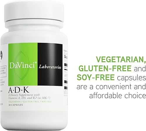 Miniatura 5 de DAVINCI Labs ADK - Suplemento dietético para apoyar la estructura ósea la salud cardíaca y la función inmunológica - con vitamina A vitamina D3 5000