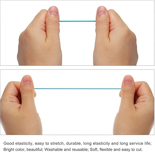 Vista 528 de PATIKIL Cuerda elástica elástica de 1/8 pulgadas, 11 yardas (0.118 in x 32.8 ft), color verde militar para manualidades, correas de gancho