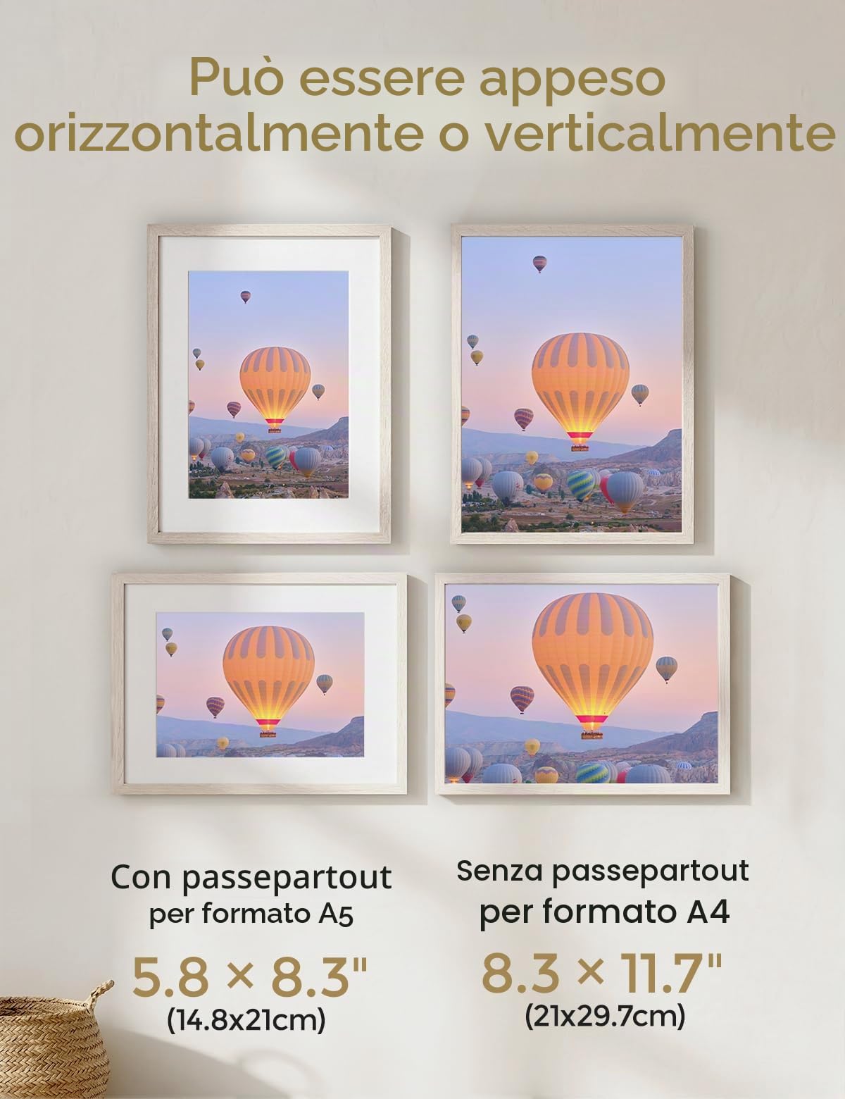 HOUSE DAY set di 3 cornici A4 - cornice in legno 21x30cm, cornice per poster in plexiglass, cornice per poster, cornice per documenti per poster moderni, cornice per foto in MDF (bianco)