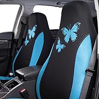 Vista 5 de Flying Banner - Juego completo de fundas para asiento de automóvil Butterfly, estilo universal de moda para mujer, para banco trasero (divisible)