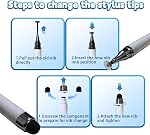 HAIOLORPRO 12PCS Stylus stylos pour écrans tactiles, 2-in-1 Stylo écran tactile, Stylus stylo pour ipad Android iPhone Comprimés Tous les appareils universels à écran tactile - haute sensibilité et précision