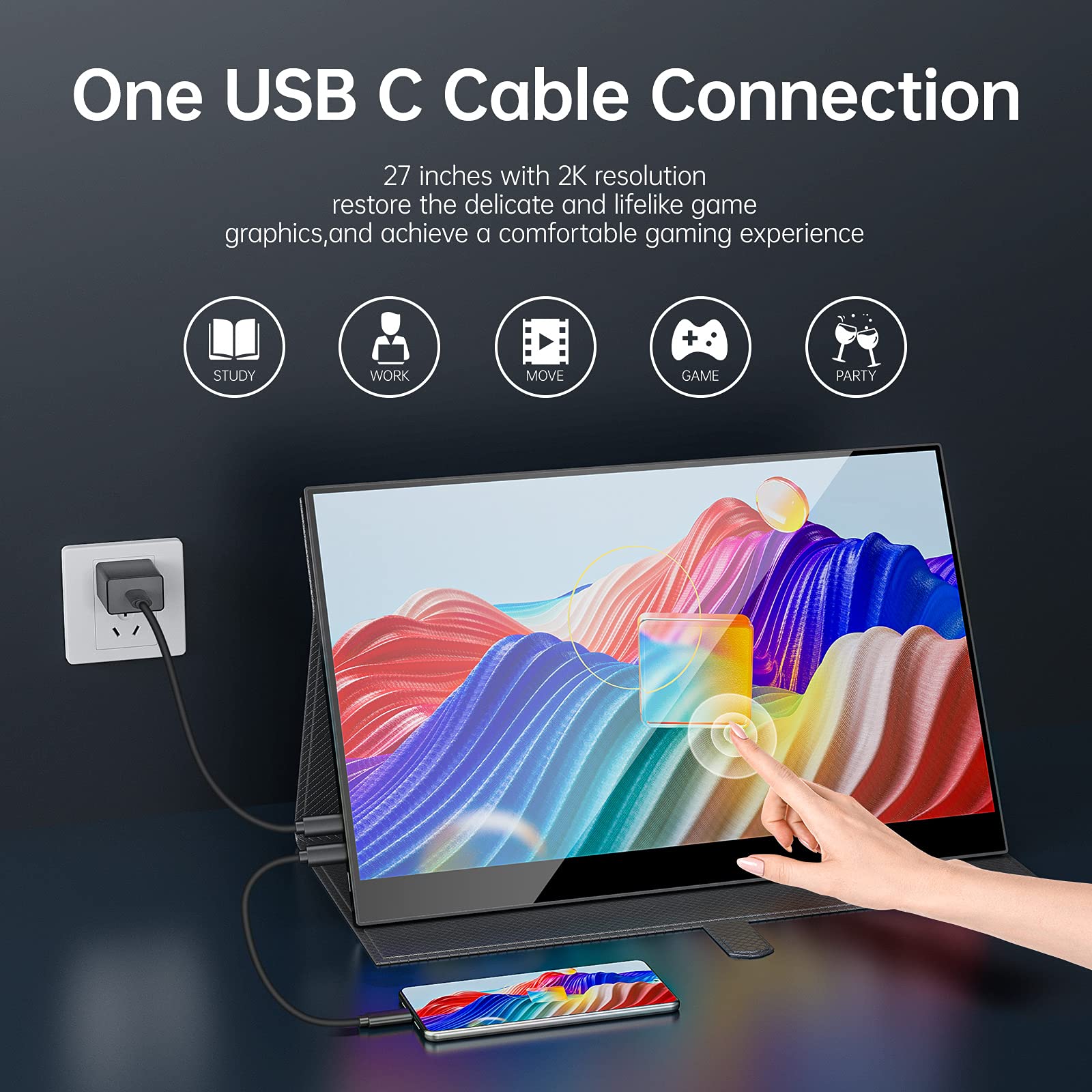 Amazon.co.jp: モバイルタッチモニター モバイルタッチディスプレイ