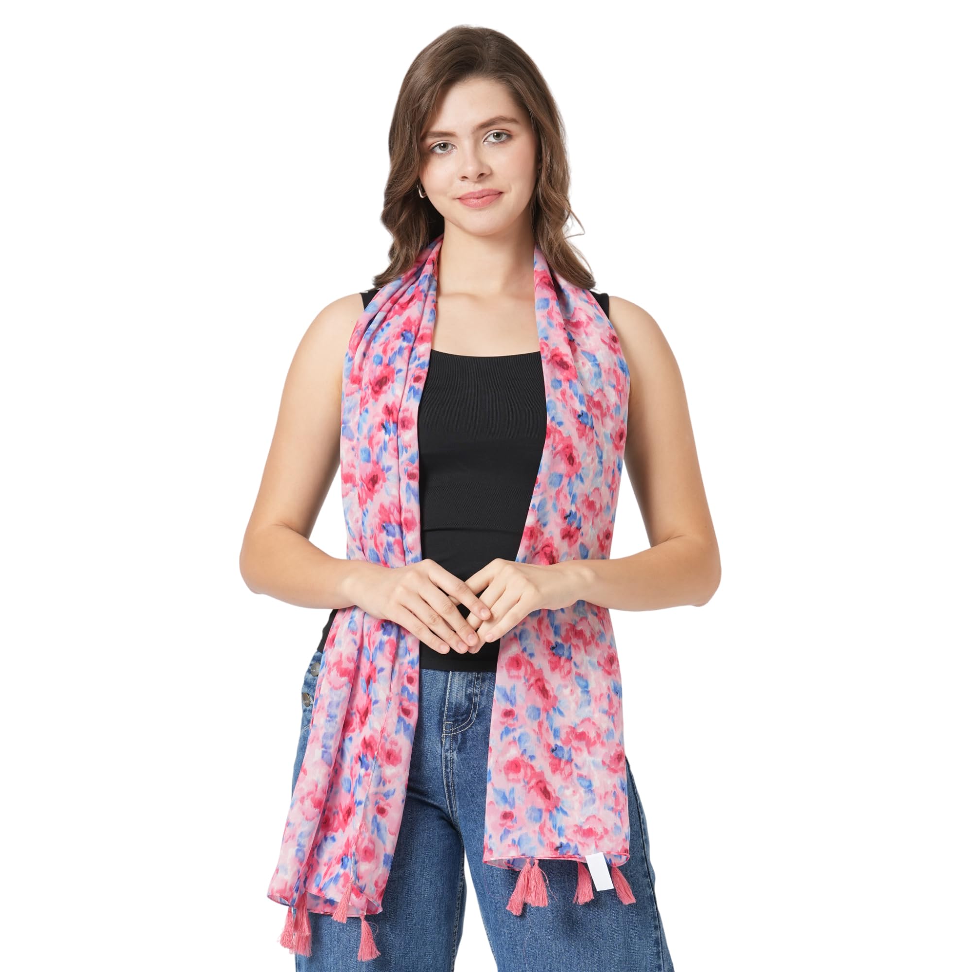 Multicolor Floral Scarf Lightweight, Breathable, and Stylish(180X55CM)-image-24