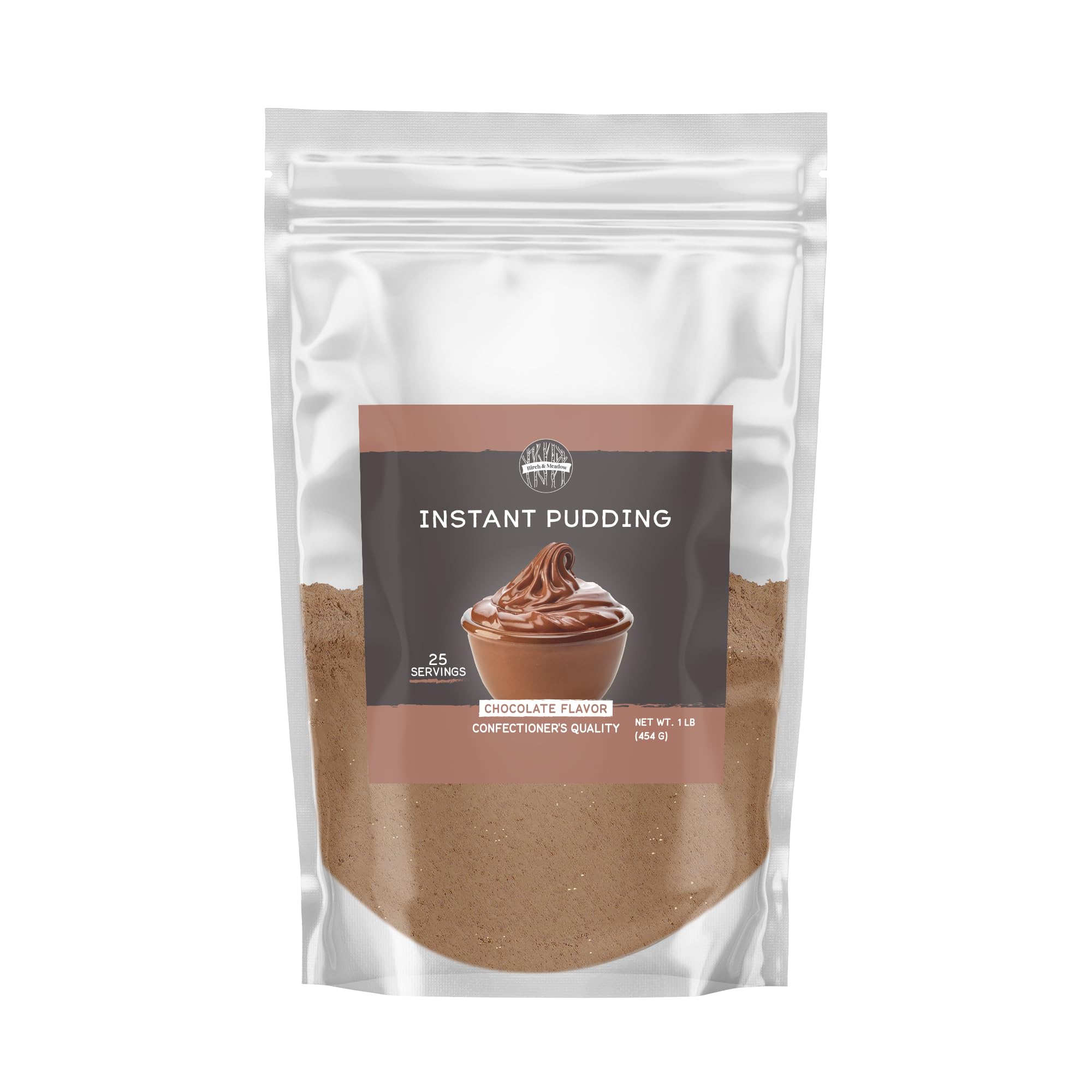 Birch & Meadow 1 lb, Chocolate Instant Pudding, Mix in Minutes, Snack, Filling, Dessert