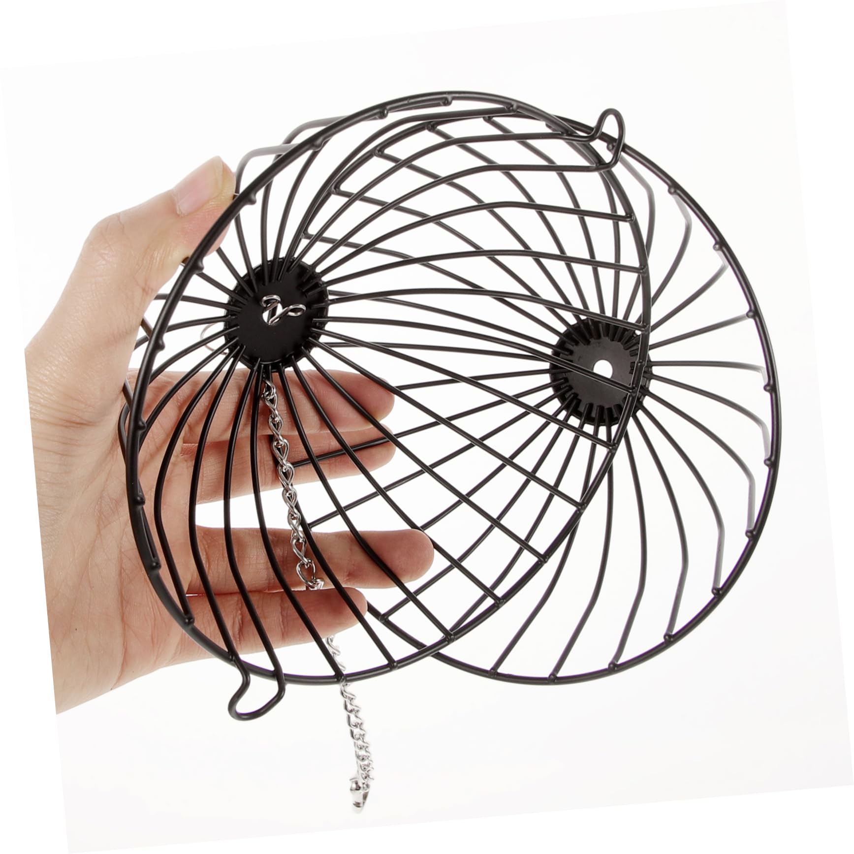 Milisten 2 Ensembles Nourrir Les Balles du Lanceur Râtelier À Foin Cage Boule De Foin pour Petits Animaux Foins Grille d'alimentation Auto Boule De Foin De Lapin Le Fer Black 3 Pièces * 2