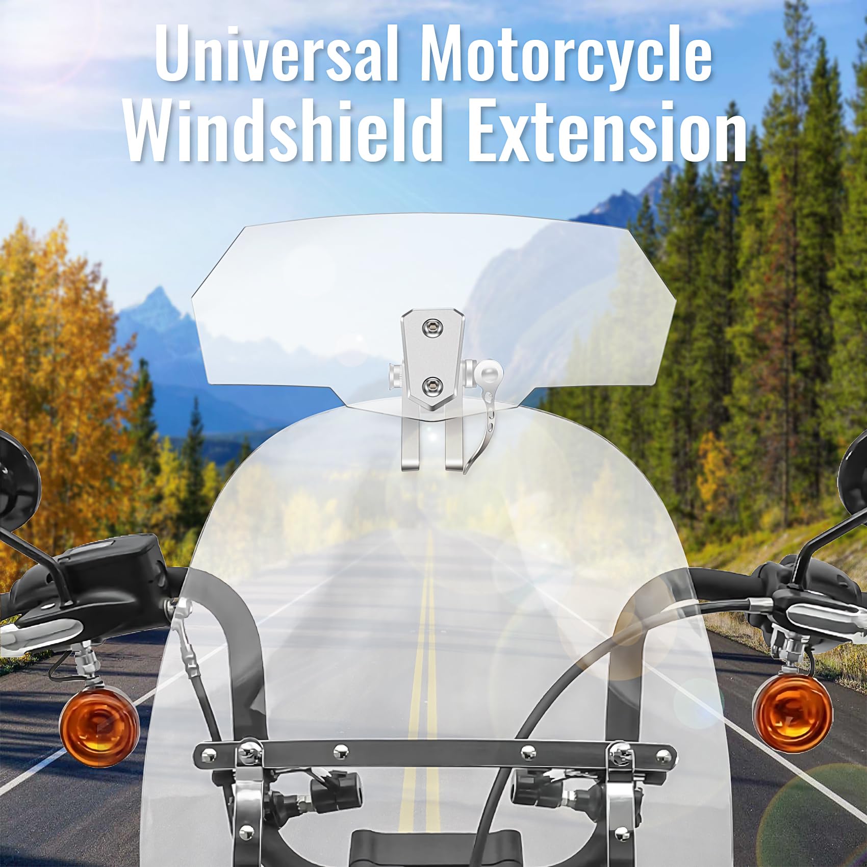 Parabrezza Moto NIZEAMI - Spoiler Estensione Trasparente Con Clip Regolabile - Foto 6