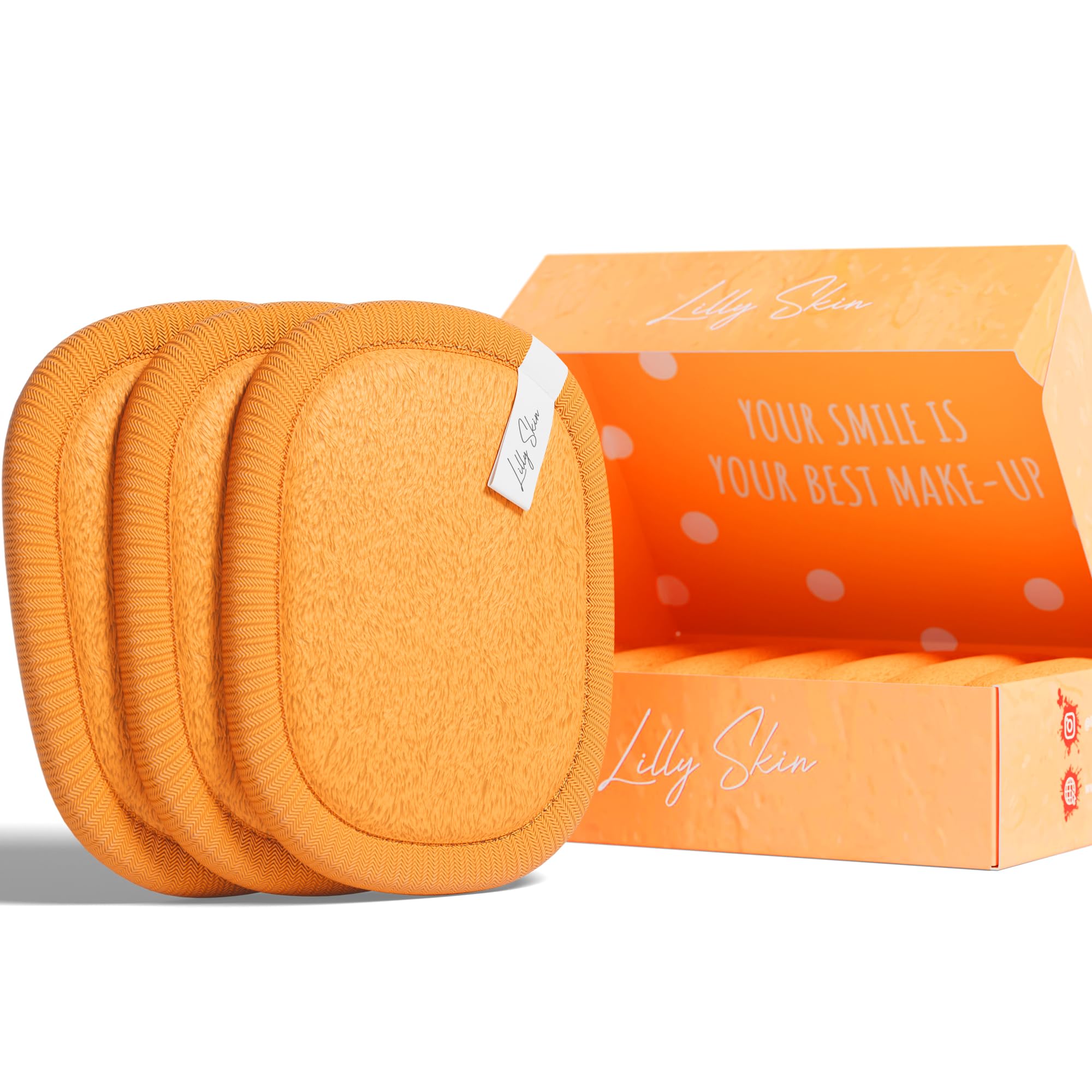 Pads Démaquillants Lavables Lilly Skin - 7 Pads Microfibre Rose XL - Écolo Et Réutilisables
