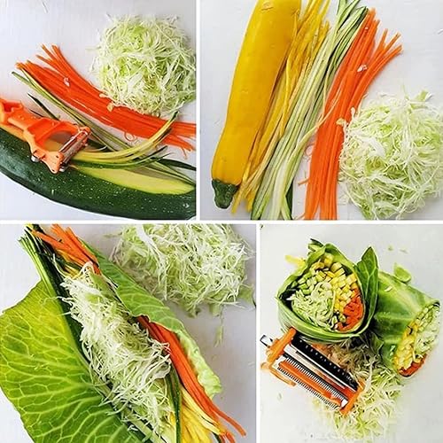 Miniatura 4 de Toselfwith Pelador Multifuncional 2 en 1 - Pelador De Frutas Y Verduras, Cortador Juliana, Pelador De Papas, Herramienta De Cocina Ergonómica Y