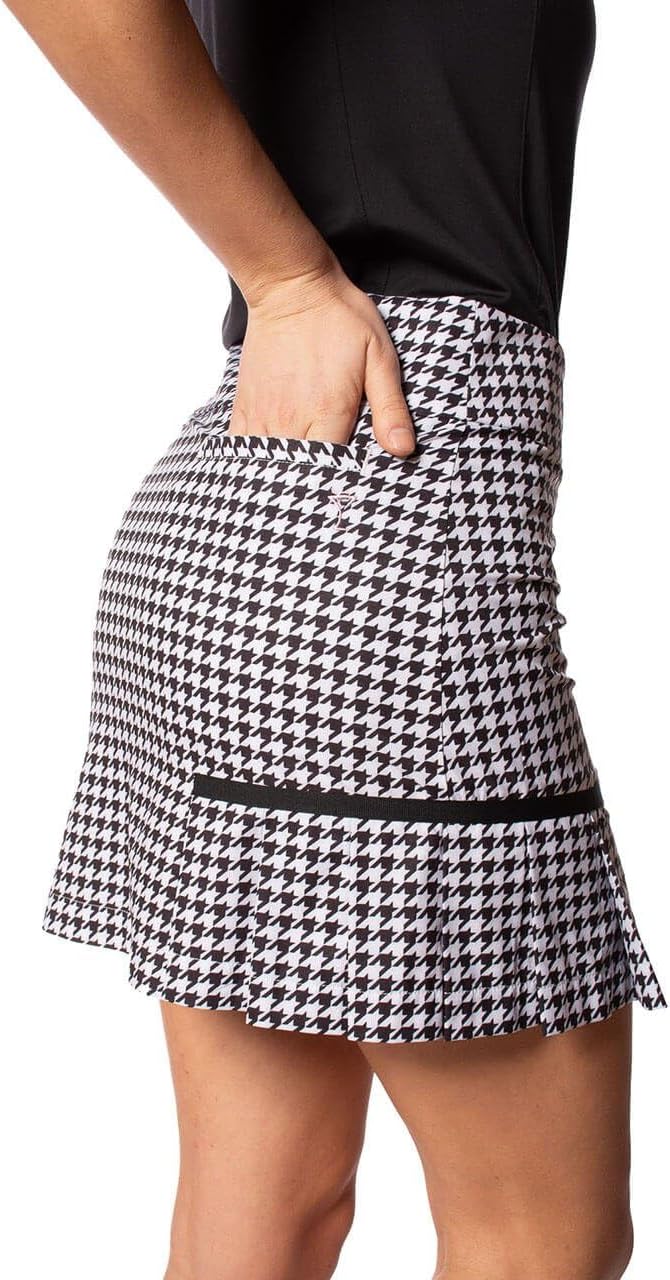 GOLFTINI 17.5" Golf Skort with Undershorts, Pockets & Zip Waist