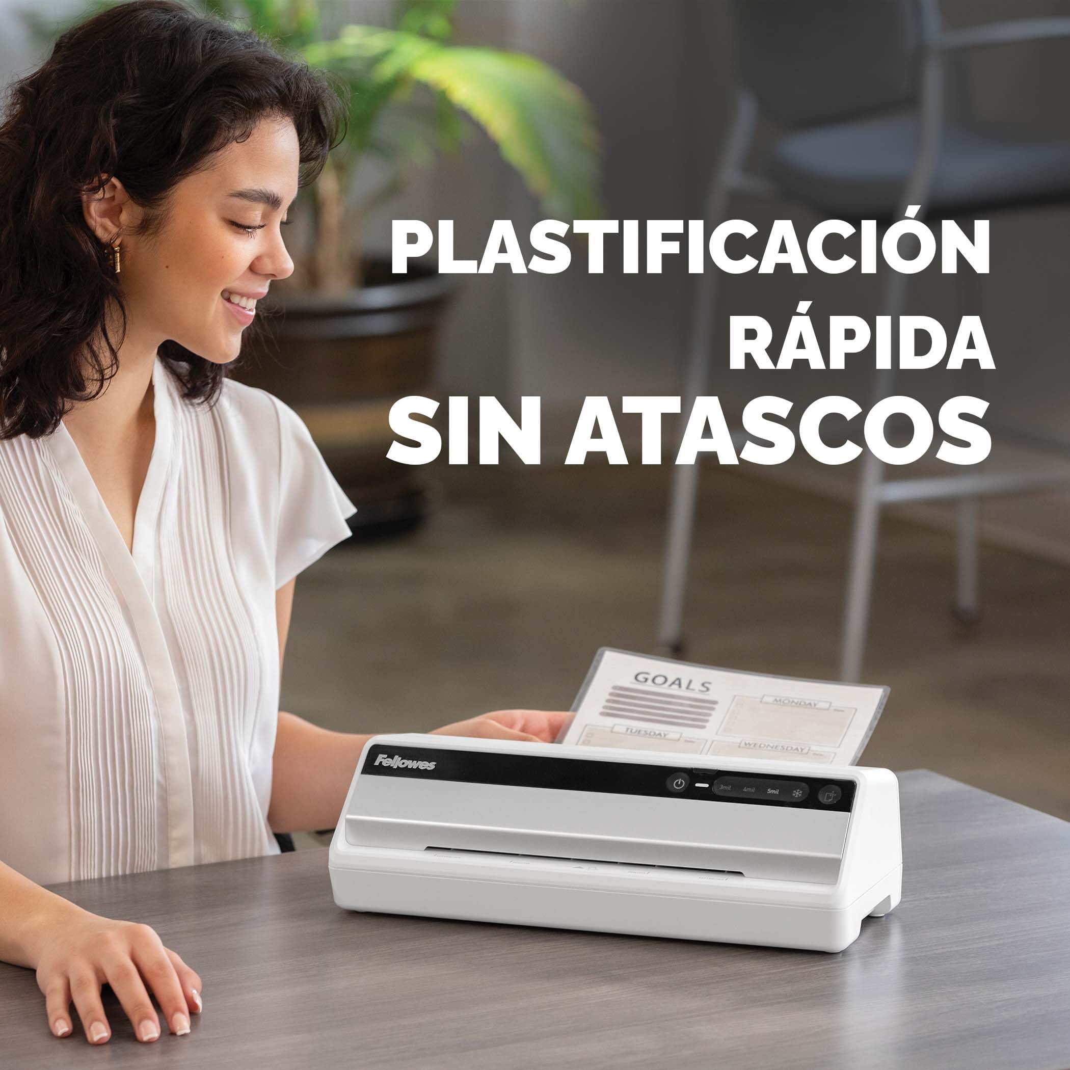 Fellowes Plastificadora Saturn A4 Pequeña Oficina – InstaHeat, lista en 60 segundos, sin atascos, apagado automático – Para fundas de 80/100/125 micras – Incluye 10 fundas – Uso en casa y oficina