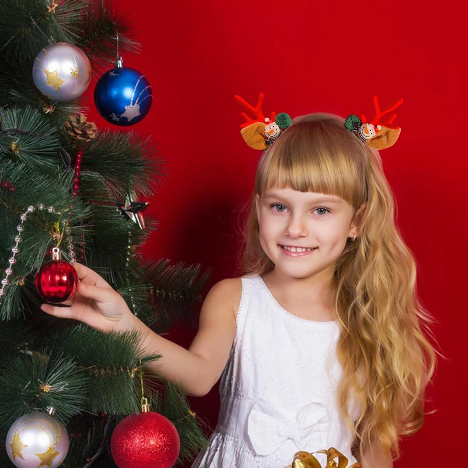 Christmas Hair Clips Reindeer Antlers Hair Clips Cute Hair Pins Xmas Party Cosplay Hair Pieces Hair Accessories for Adults and Children (Pack of 2) : Beauty & Personal Care