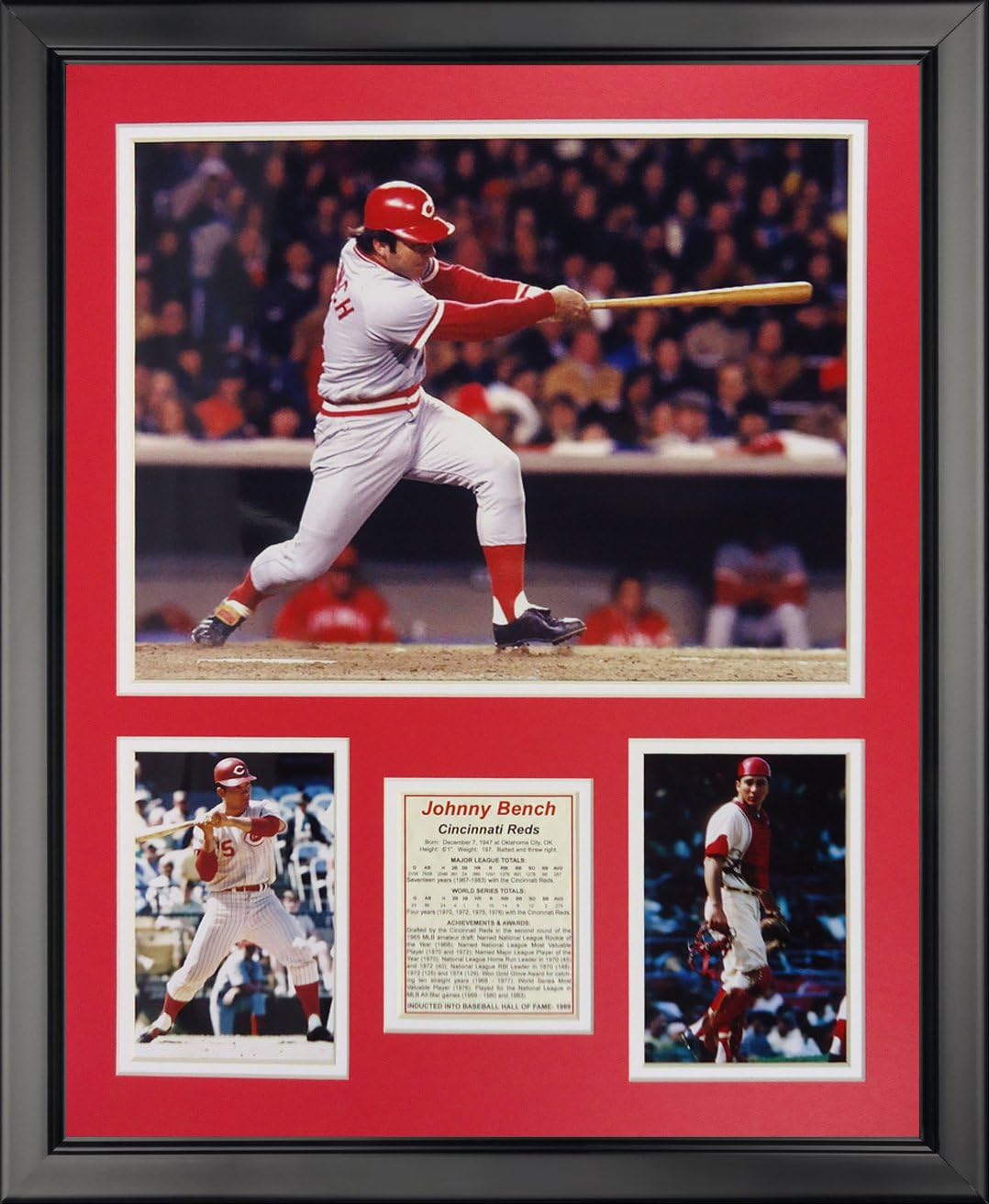 Legends Never Die Johnny Bench Framed Photo Collage, 16" x 20"