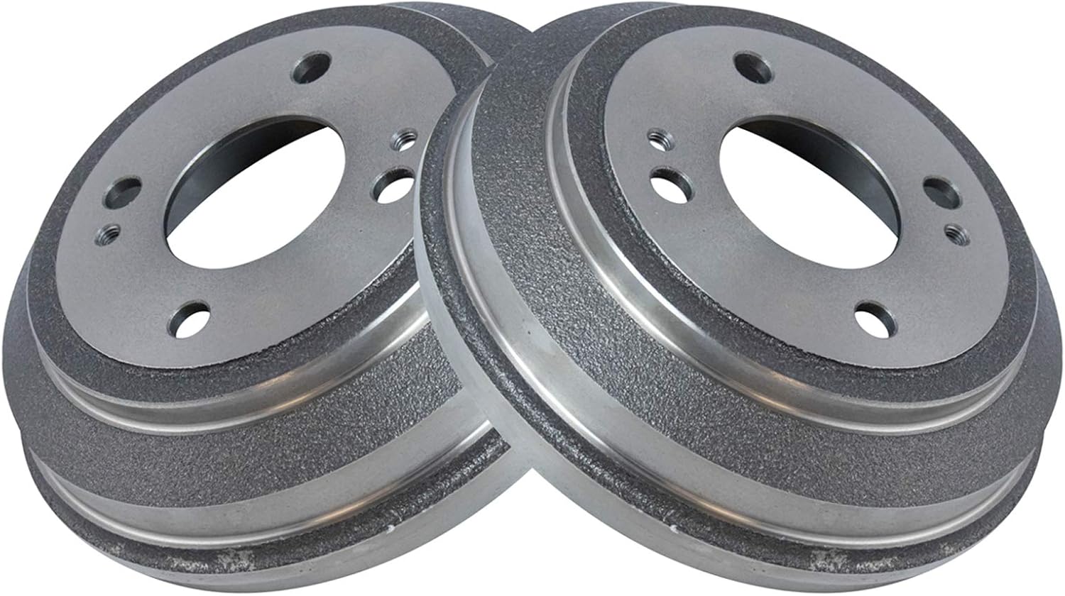 TRQ Rear Brake Drum Set Compatible with 1984-1995 Honda Civic 1988-1991 CRX 1993-1997 Civic del Sol